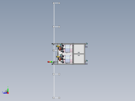 悬臂式灌胶机3D图纸 SolidWorks绘制图纸 搅拌式灌胶机3d三维模型右视缩略图