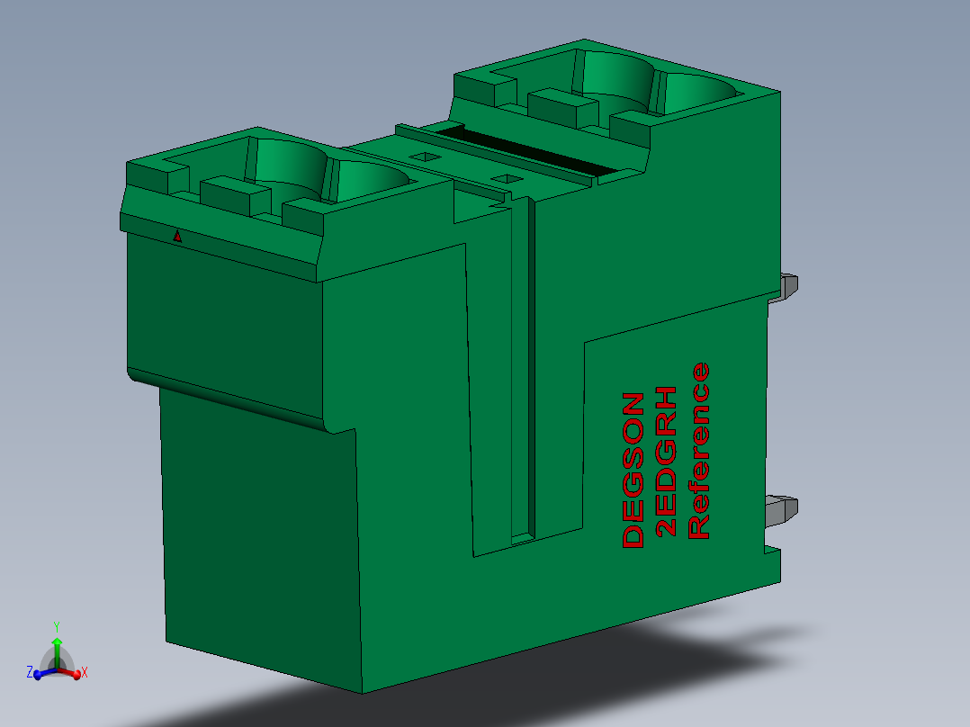 DEGSON 2EDG 系列 5.0mm 可插拔接线端子组-2EDGRH-5.0_5.08-xxP-14-00AH主视图