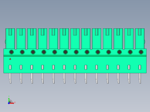 DEGSON 15EDG 系列 3.5mm 插拔式接线端子 FullPack-15EDGB-3.5-13P-14-00AH前视缩略图