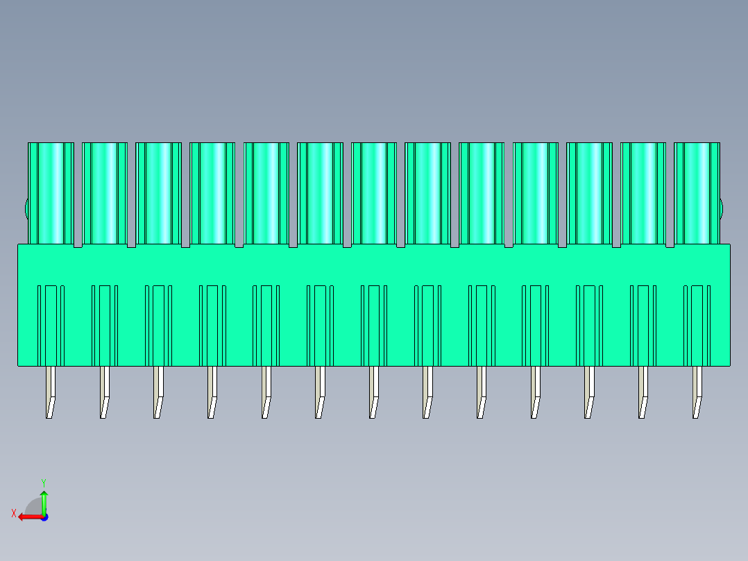 DEGSON 15EDG 系列 3.5mm 插拔式接线端子 FullPack-15EDGB-3.5-13P-14-00AH后视图