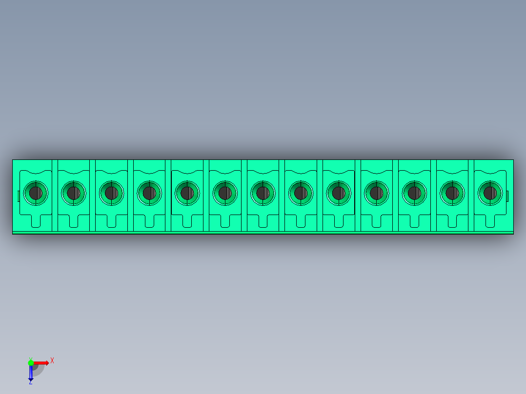 DEGSON 15EDG 系列 3.5mm 插拔式接线端子 FullPack-15EDGB-3.5-13P-14-00AH俯视图