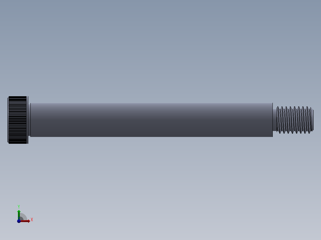内六角螺螺栓-SB 0.500-13 x4.5.SLDPRT前视图