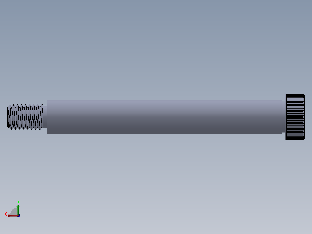 内六角螺螺栓-SB 0.500-13 x4.5.SLDPRT后视图