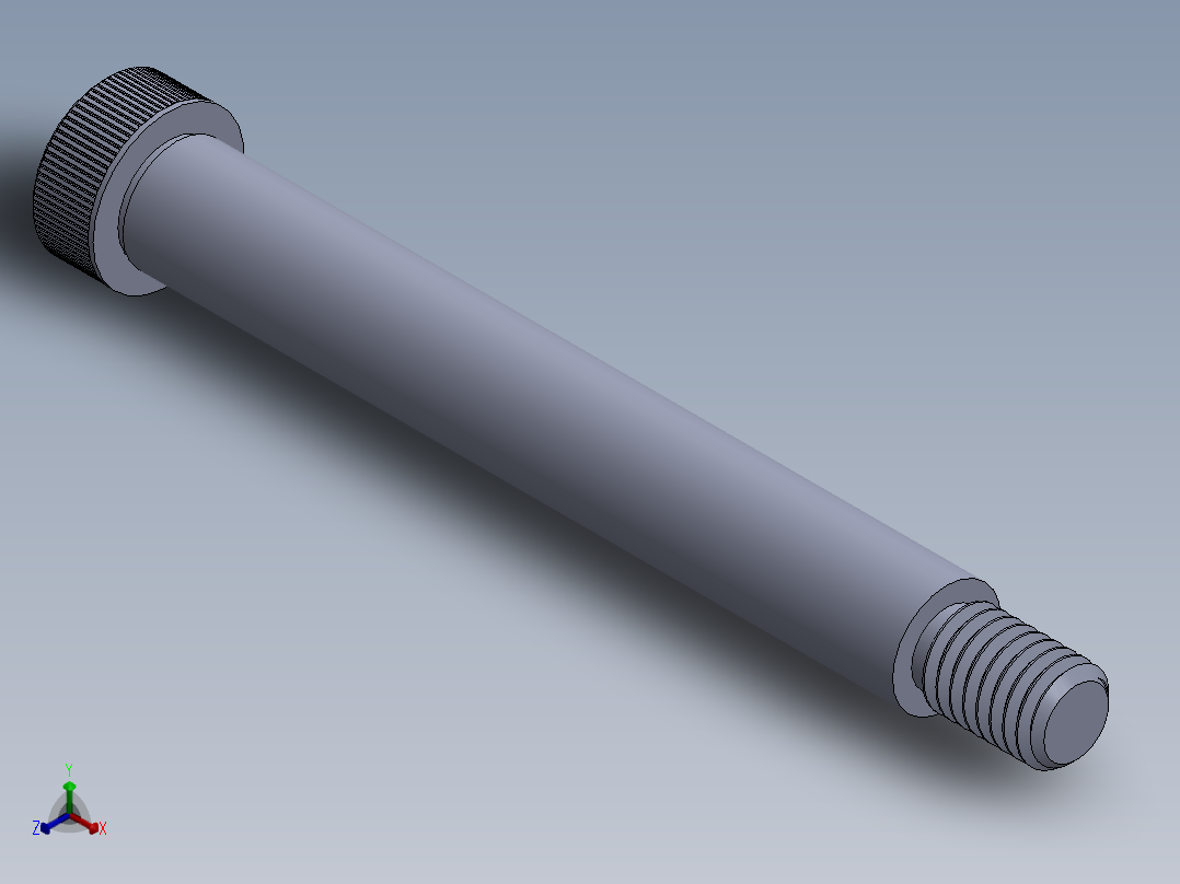 内六角螺螺栓-SB 0.500-13 x4.5.SLDPRT正等轴测图