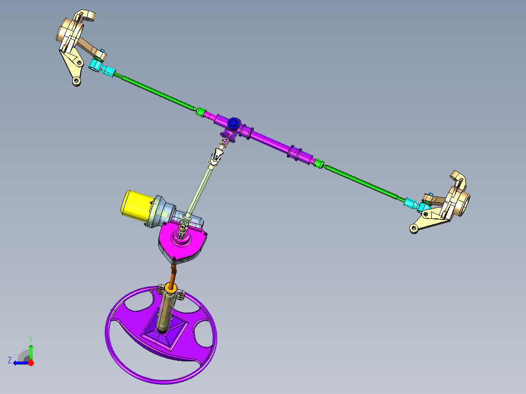 EPS汽车电子助力转向系统总成1CATIA右视图