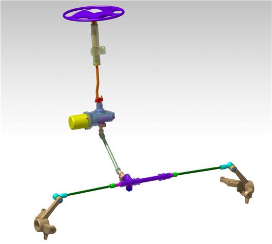 EPS汽车电子助力转向系统总成1CATIA
