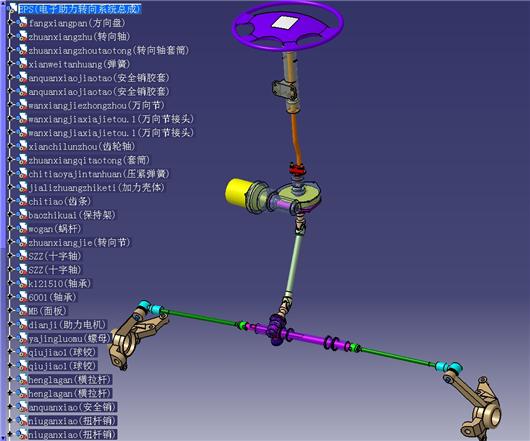 EPS汽车电子助力转向系统总成1CATIA