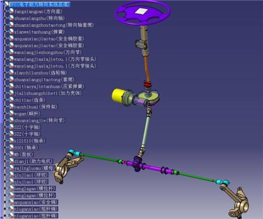 EPS汽车电子助力转向系统总成1CATIA缩略图