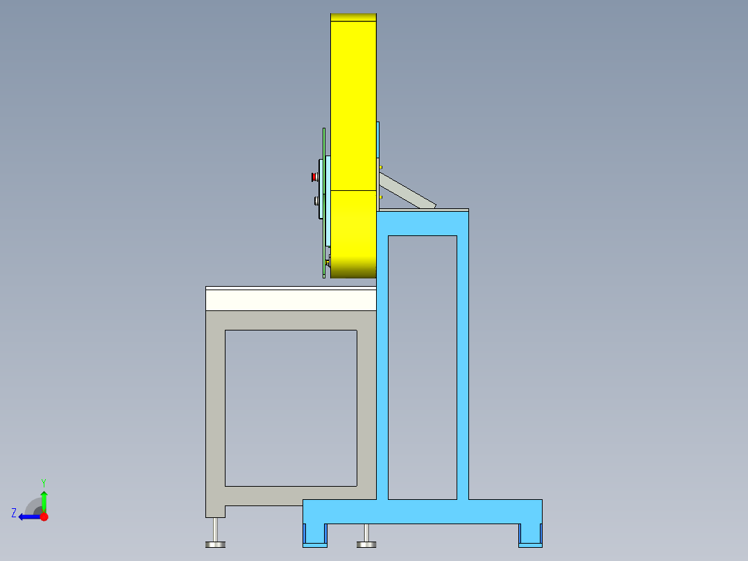带式砂光机-带式压力机右视图
