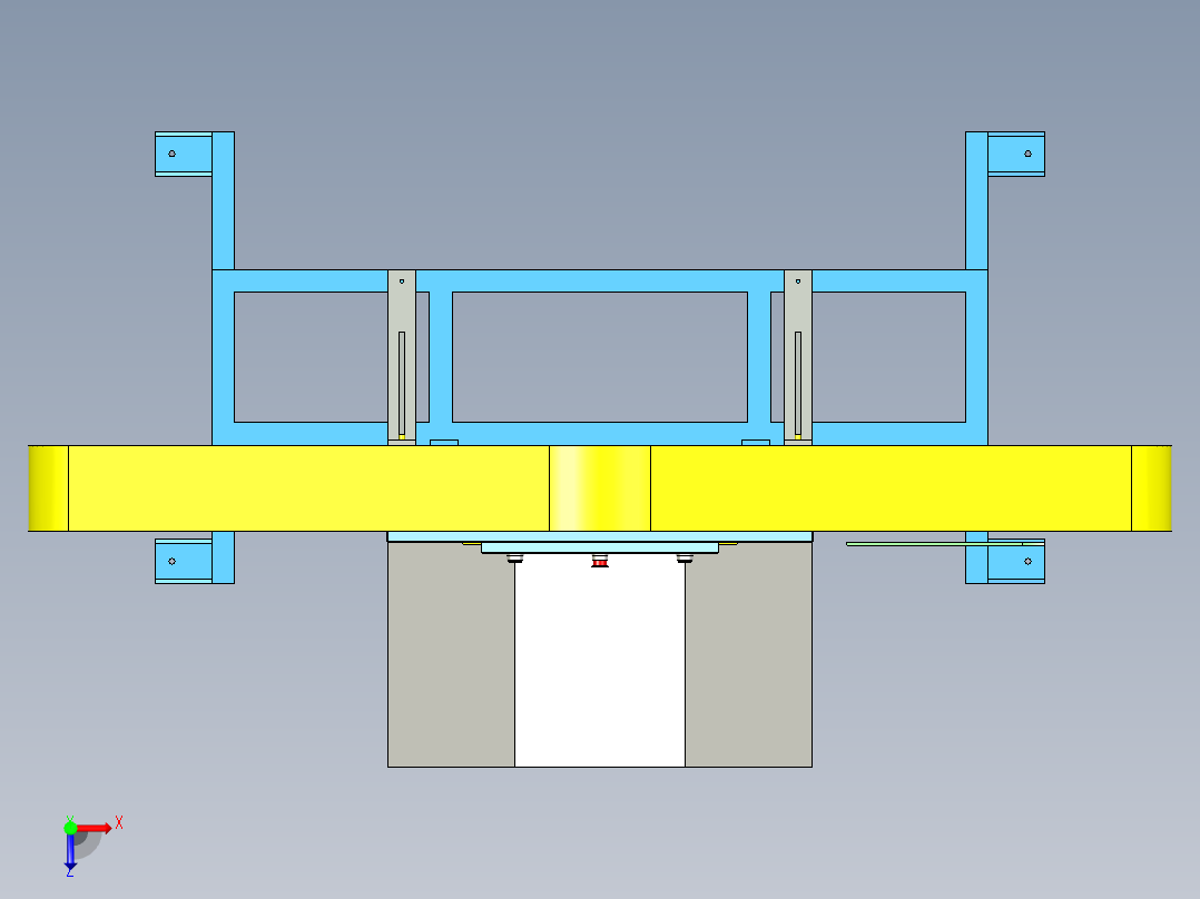 带式砂光机-带式压力机俯视图