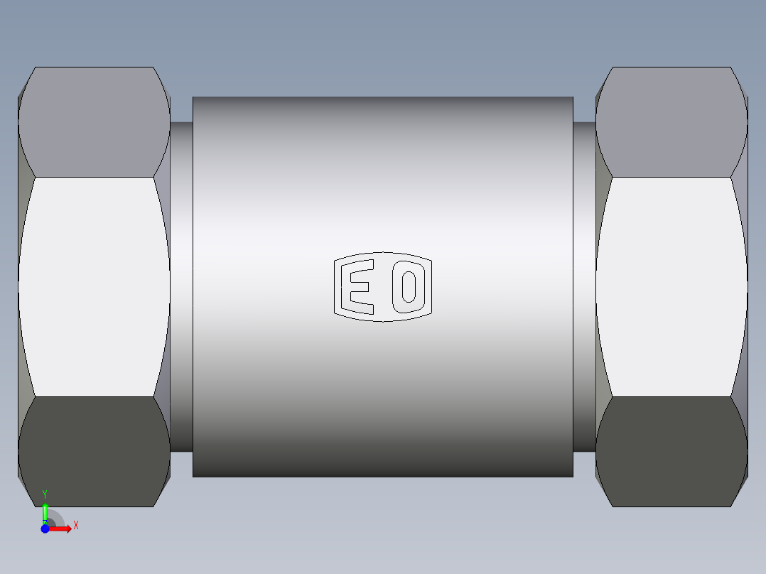 卡套式工业通用硬管接头EO_Weld_bulkhead_fitting_ESV42L71前视图