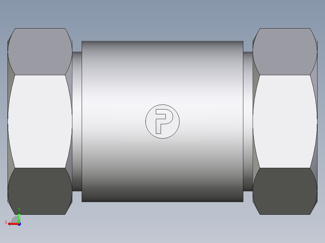 卡套式工业通用硬管接头EO_Weld_bulkhead_fitting_ESV42L71后视图
