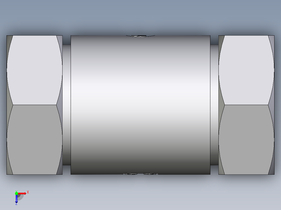 卡套式工业通用硬管接头EO_Weld_bulkhead_fitting_ESV42L71俯视图