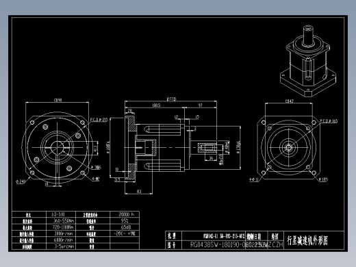 斜齿PGH142-L1 38-180-215-M12-10B LR83 输出光轴.DXF