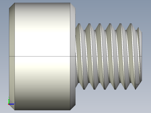 M8 x 1.25mm Thread 8mm LONG SOCKET HEAD CAP SCREW.IGS左视缩略图
