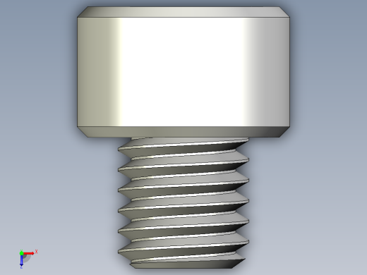 M8 x 1.25mm Thread 8mm LONG SOCKET HEAD CAP SCREW.IGS俯视缩略图