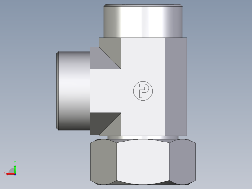 卡套式工业通用硬管接头EO_Swivel_nut_run_tee_EL38SOMDCF后视缩略图