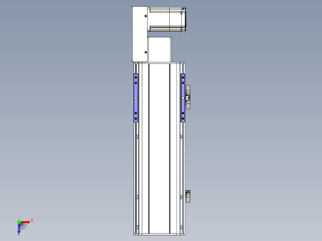 同步带滑台-半封闭B17H-L50-S300-L-P75-D3俯视图