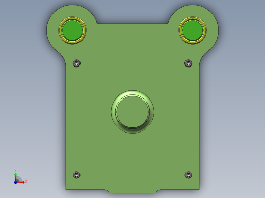 Q267-散热底座冲压复合模具设计【三维SolidWorks】前视缩略图