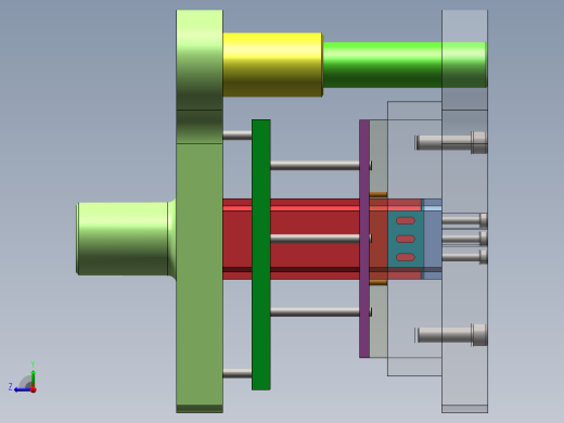 Q267-散热底座冲压复合模具设计【三维SolidWorks】右视缩略图