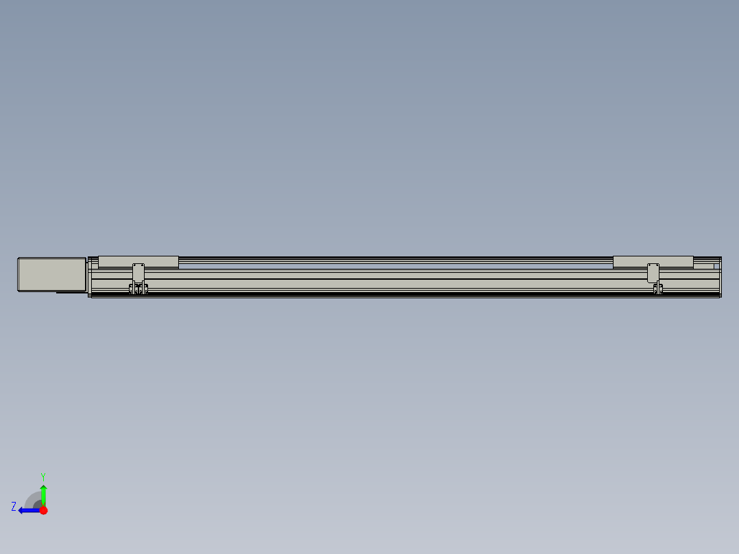 直线模组LHB21-L40-S1450-BR设计图纸右视图