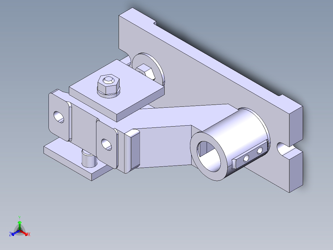 托架零件加工工艺及铣30x50上端面夹具设计【含三维】主视图