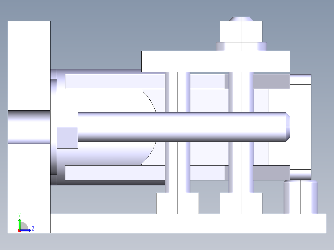 托架零件加工工艺及铣30x50上端面夹具设计【含三维】左视图