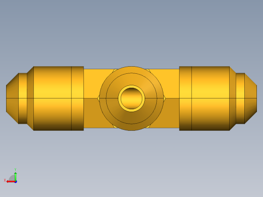 扩口式工业通用硬管接头Union Tee 144F-3后视缩略图