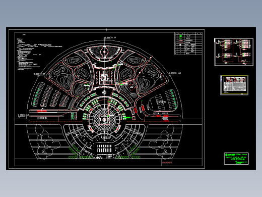 某圆形露天景观照明设计图