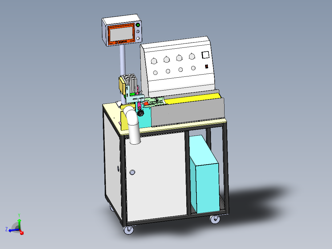 织带冲切机（sw18可编辑+cad）