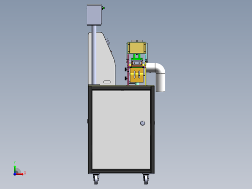织带冲切机（sw18可编辑+cad）前视缩略图