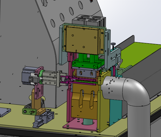 织带冲切机（sw18可编辑+cad）