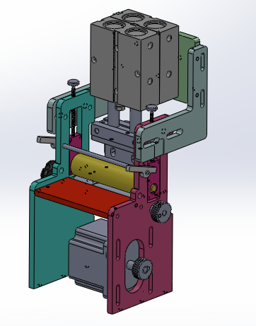 织带冲切机（sw18可编辑+cad）
