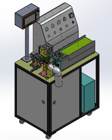 织带冲切机（sw18可编辑+cad）
