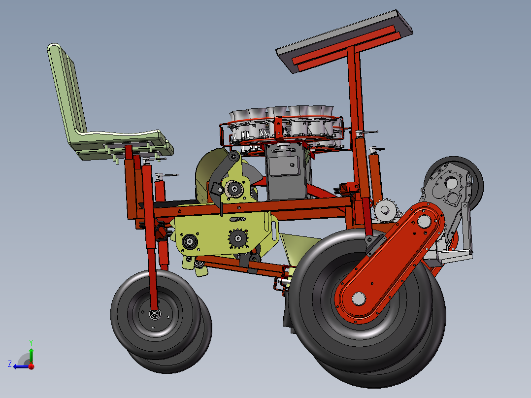 自走移栽机sw21右视图