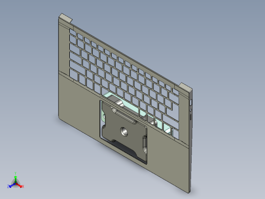 笔记本外壳铣TP框C角程序模型