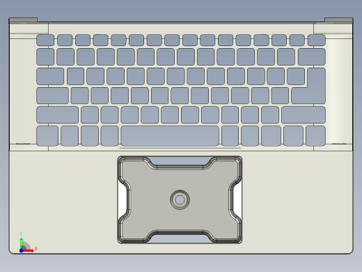 笔记本外壳铣TP框C角程序模型前视缩略图