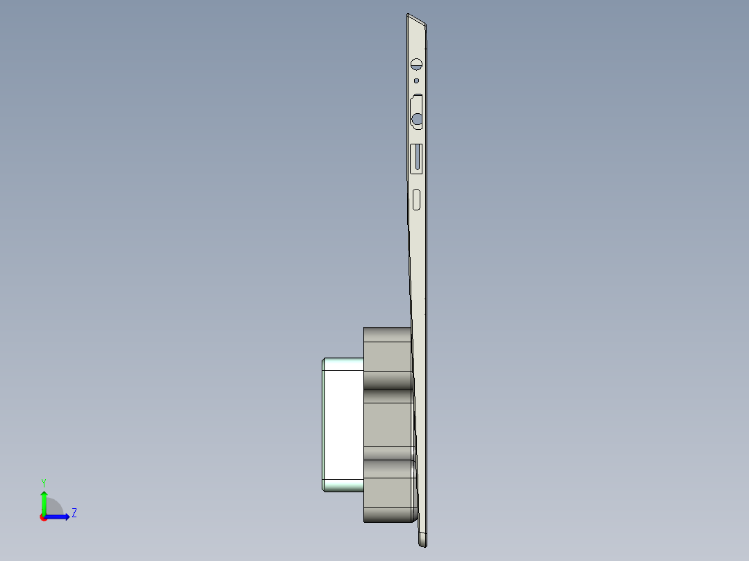 笔记本外壳铣TP框C角程序模型左视图