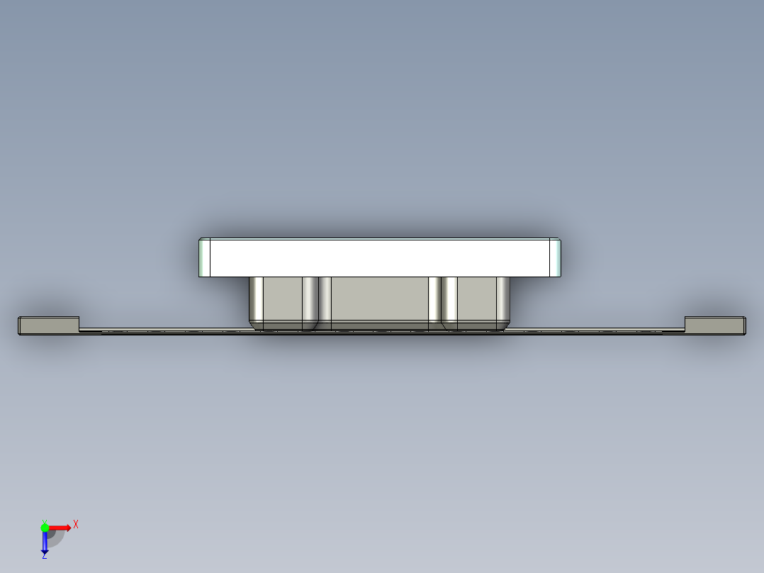 笔记本外壳铣TP框C角程序模型俯视图
