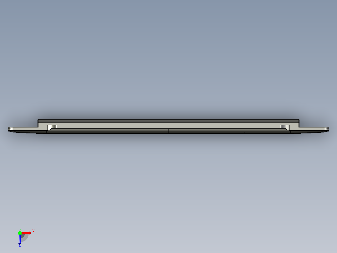 电脑A面金属外壳精铣外侧摄像头槽UG程序模型俯视图