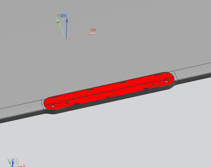 电脑A面金属外壳精铣外侧摄像头槽UG程序模型