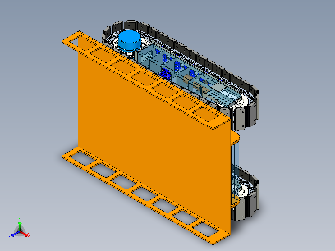 履带车3T正等轴测图