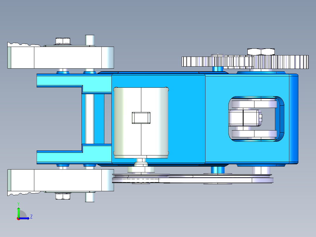 曲柄滑块压力机左视图