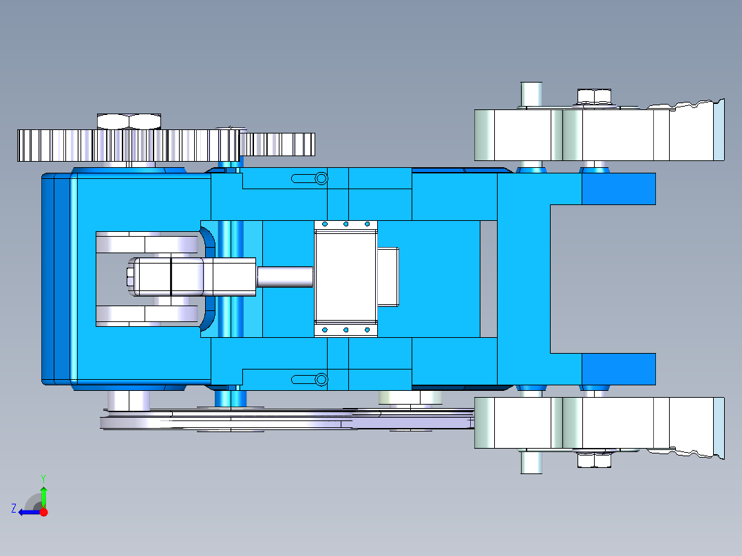 曲柄滑块压力机右视图