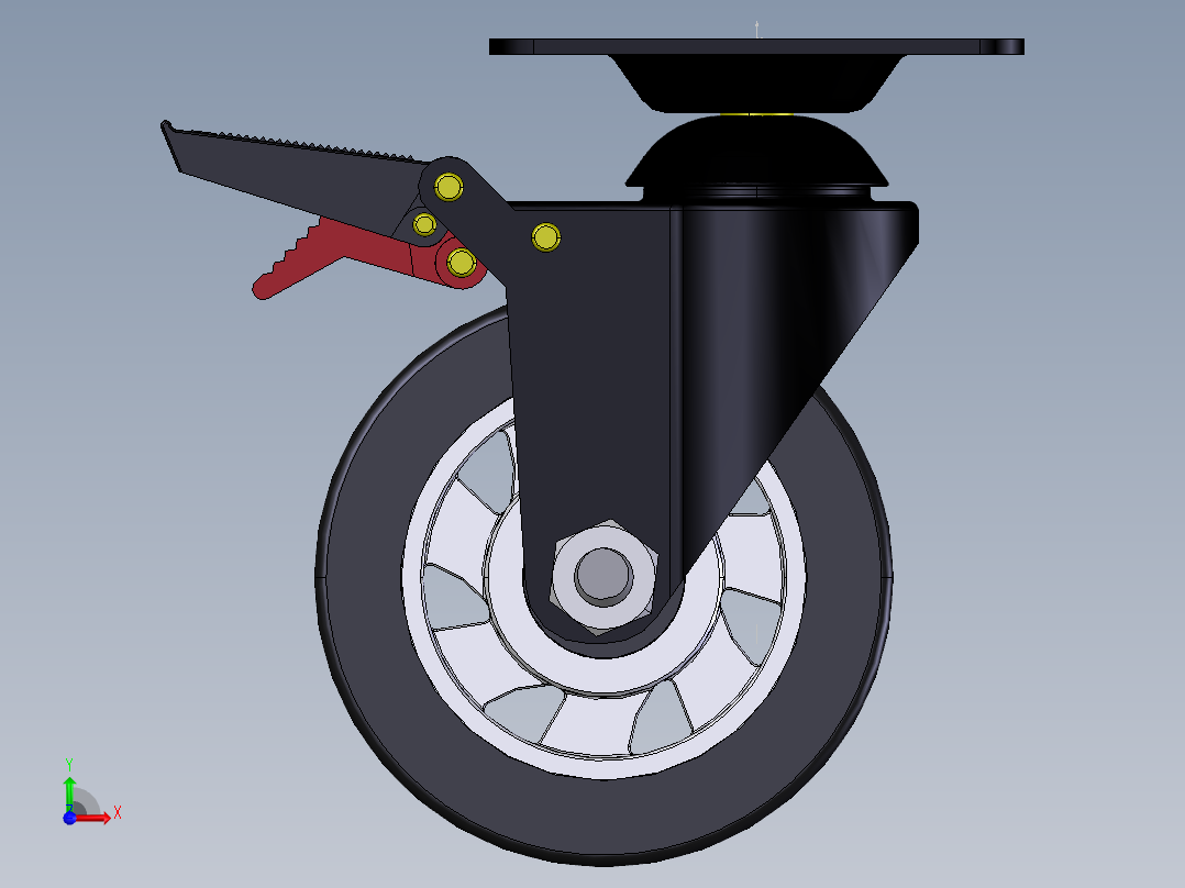 万向轮、脚轮(118)前视图