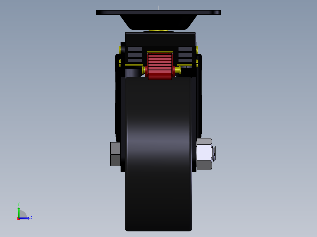 万向轮、脚轮(118)左视图