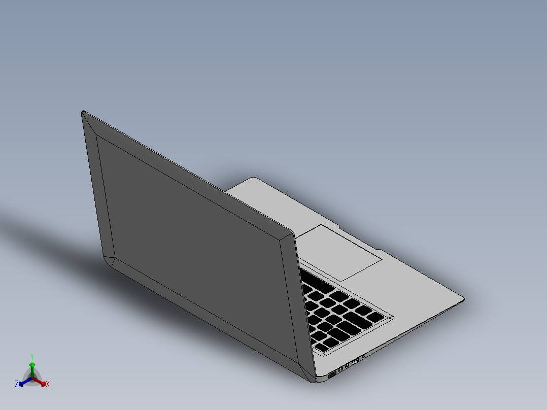 电脑、笔记本(5)正等轴测图