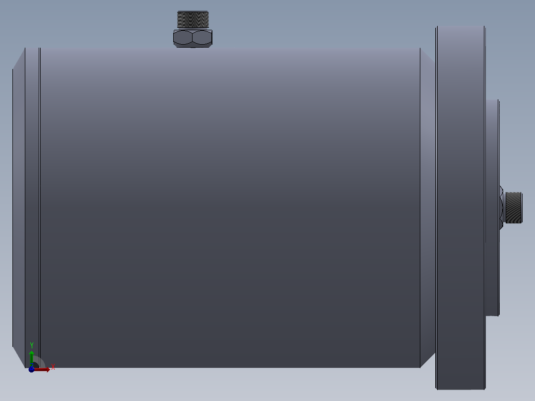 高压液压缸160x90x75毫米前视图