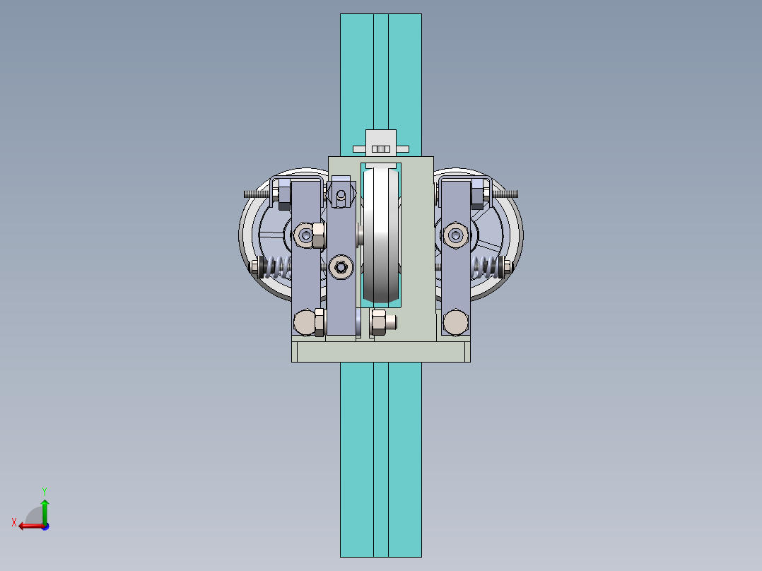运动控制轮装置后视图