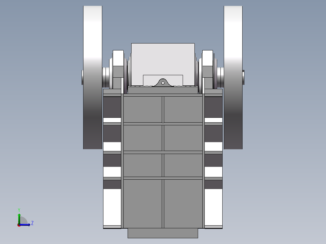 破碎机、单肘颚式破碎机左视图